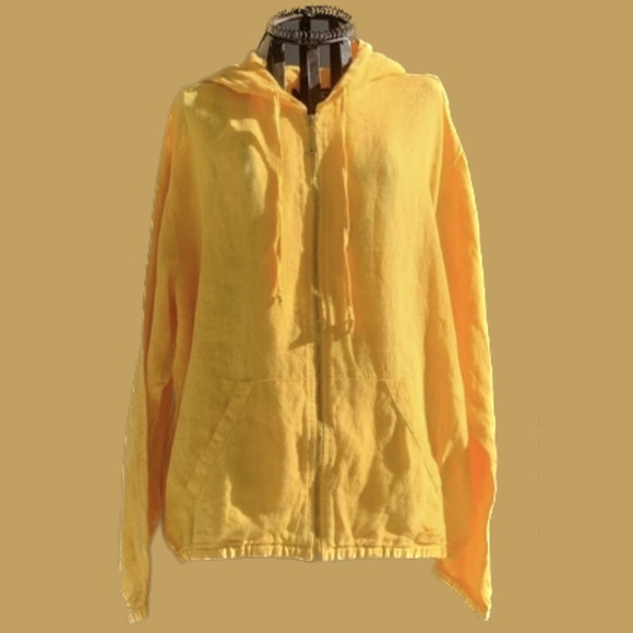 Juicy Couture Washed Linen Hooded Jacket - Picture 1 of 11